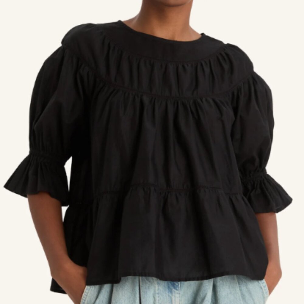 Merlette Sol Top in Black, Size Small
